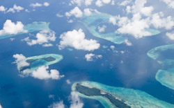 Vista aérea de las Islas Salomón