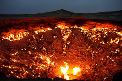 Puerta del Infierno en Turkmenistan