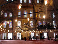 Interior de la Mezquita Azul